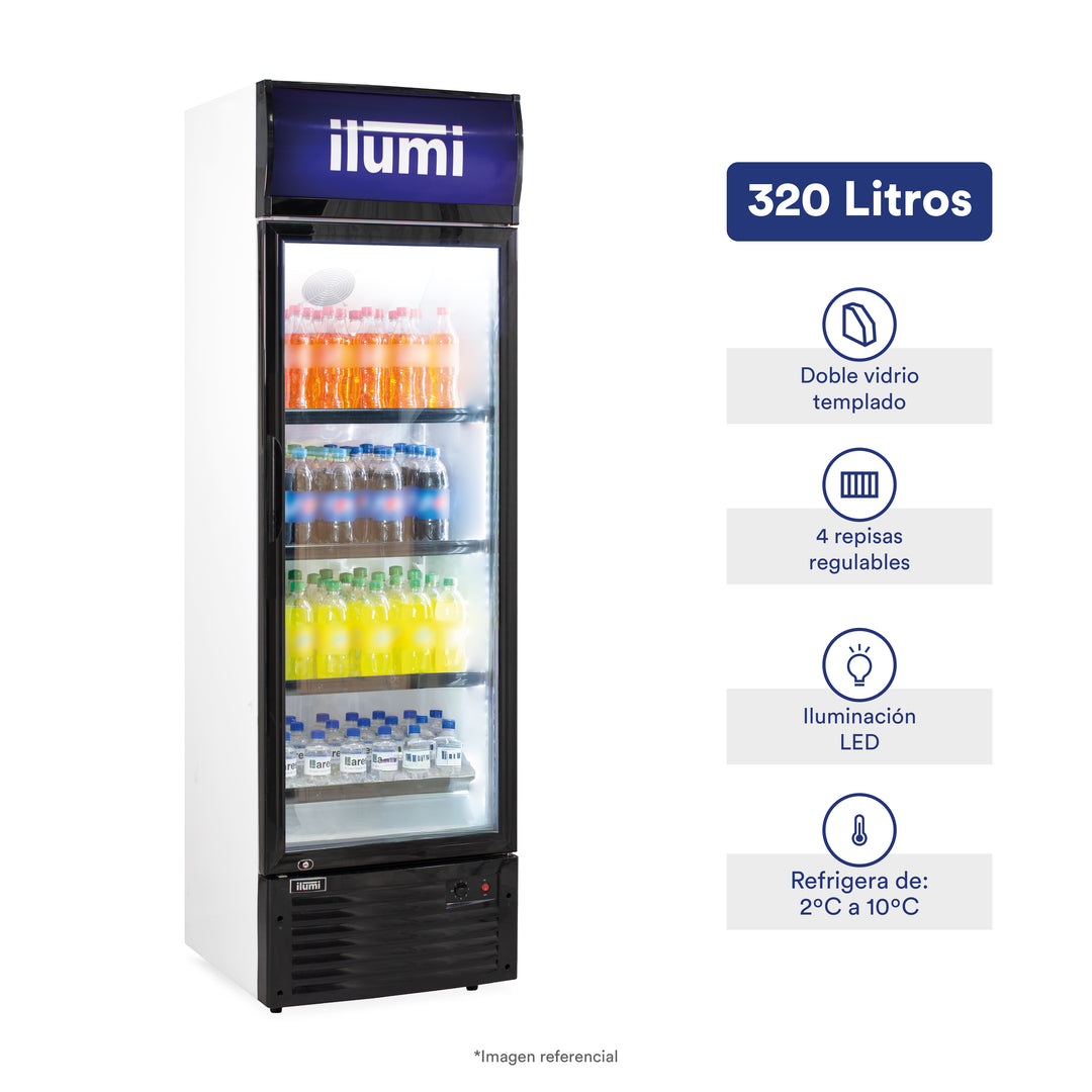 Visicooler con iluminación LED de 320 litros