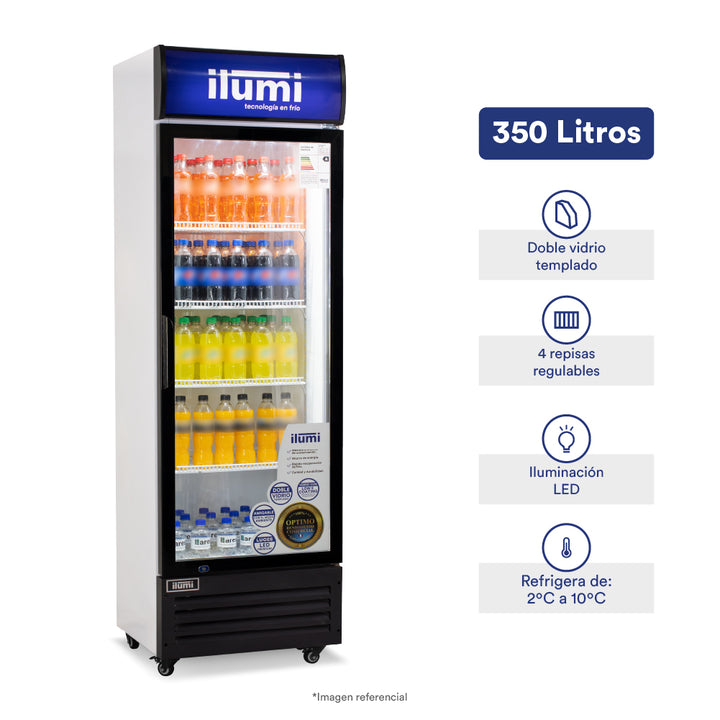 Visicooler con iluminación LED de 350 litros