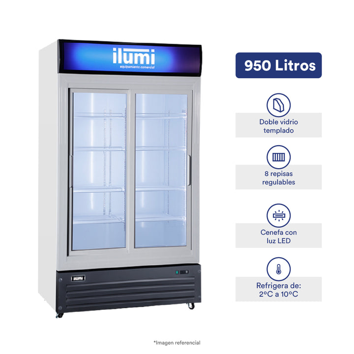 Visicooler Fan Cooling de 950 litros con puertas corredizas