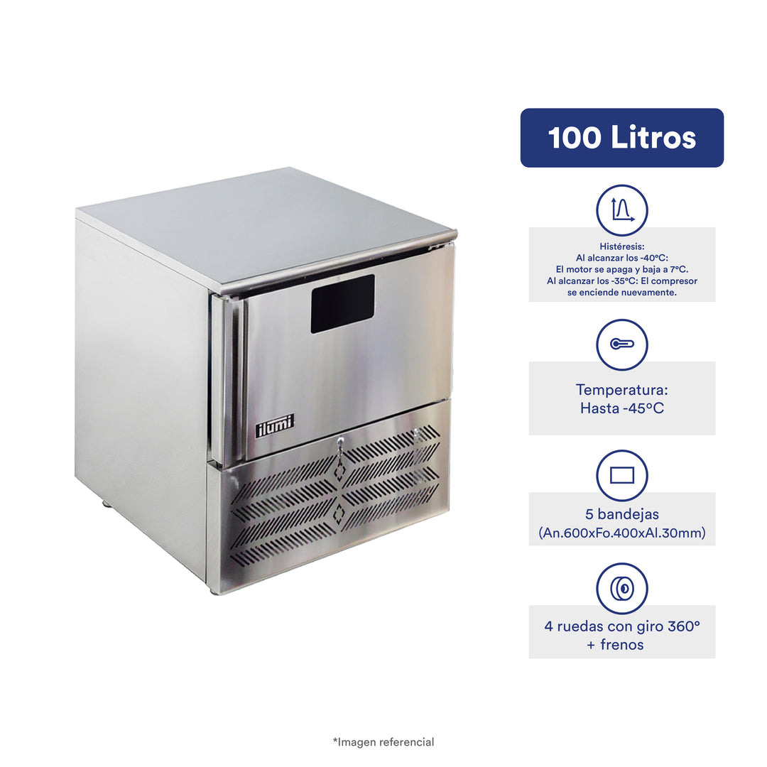 Abatidor de temperatura de 5 bandejas