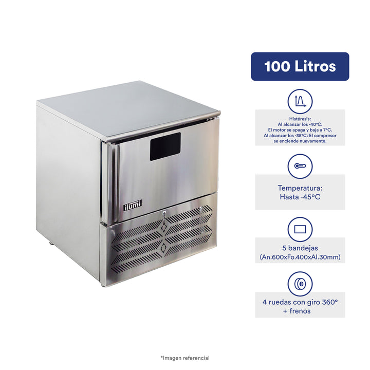 Abatidor de temperatura de 5 bandejas