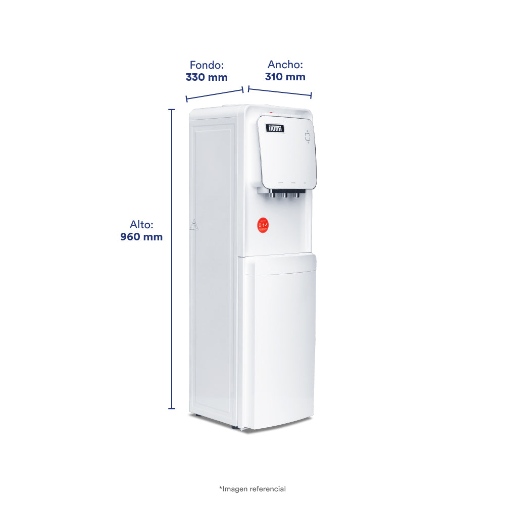 Dispensador de agua de pedestal con fríobar