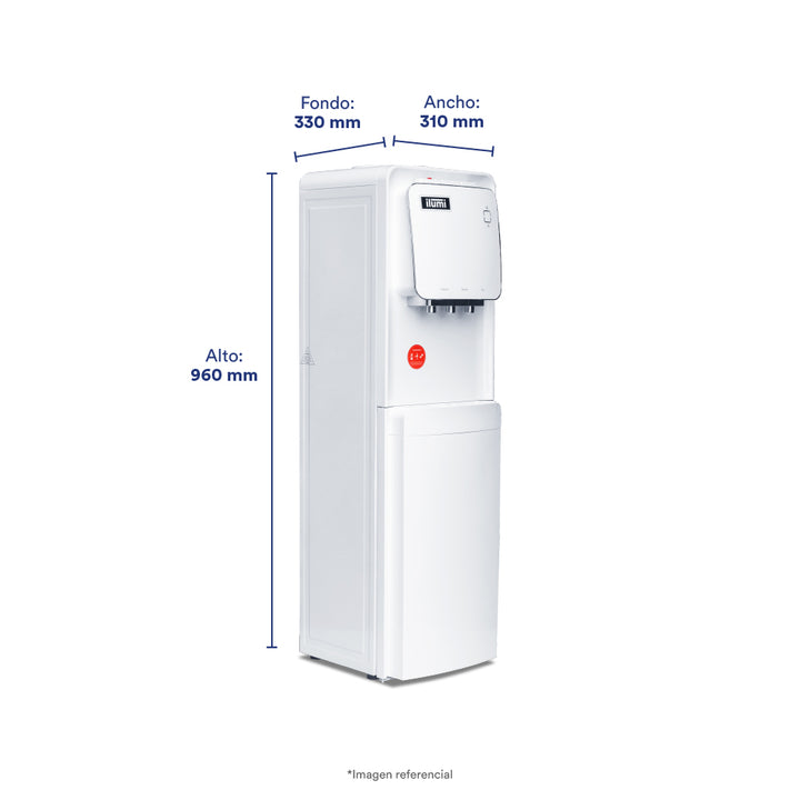 Dispensador de agua de pedestal con fríobar