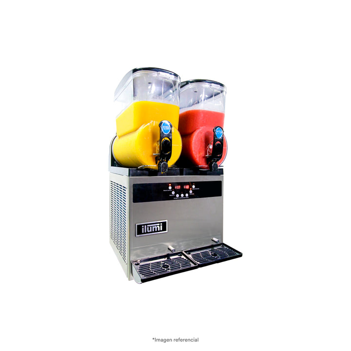 Máquina cremoladera de 24 litros con 2 tolvas