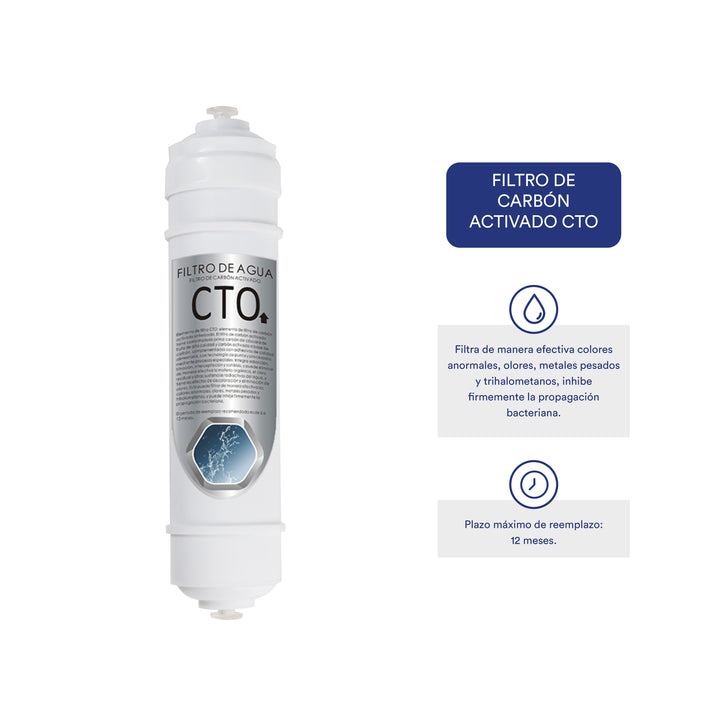 Filtro CTO para dispensador de agua