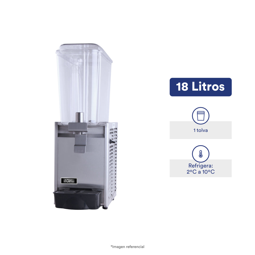 Refresquera de 18 litros con 1 tolva