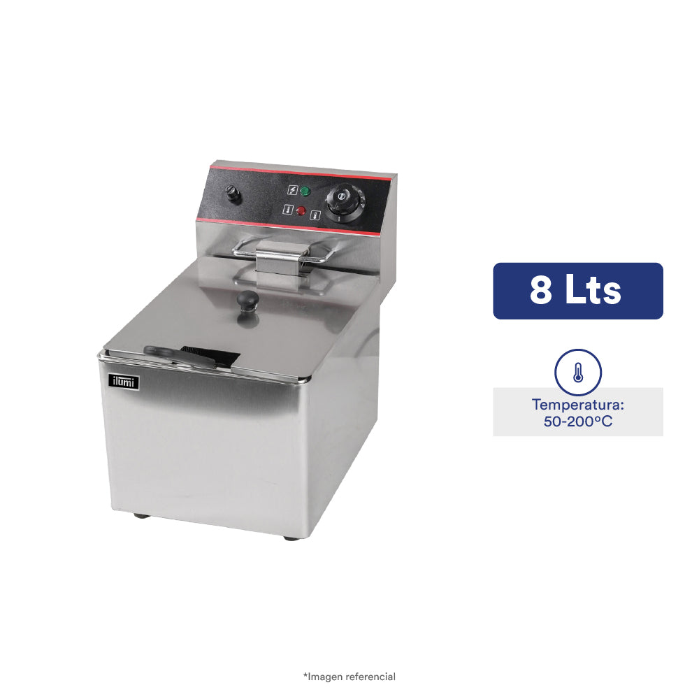 Freidora eléctrica de hasta 8 litros