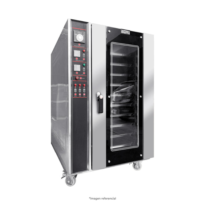 Horno industrial convector a gas con 10 bandejas