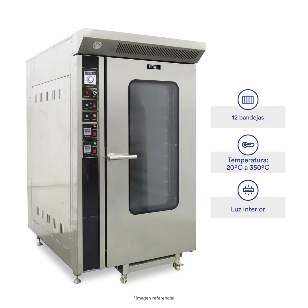 Horno convector a gas con carro trolley