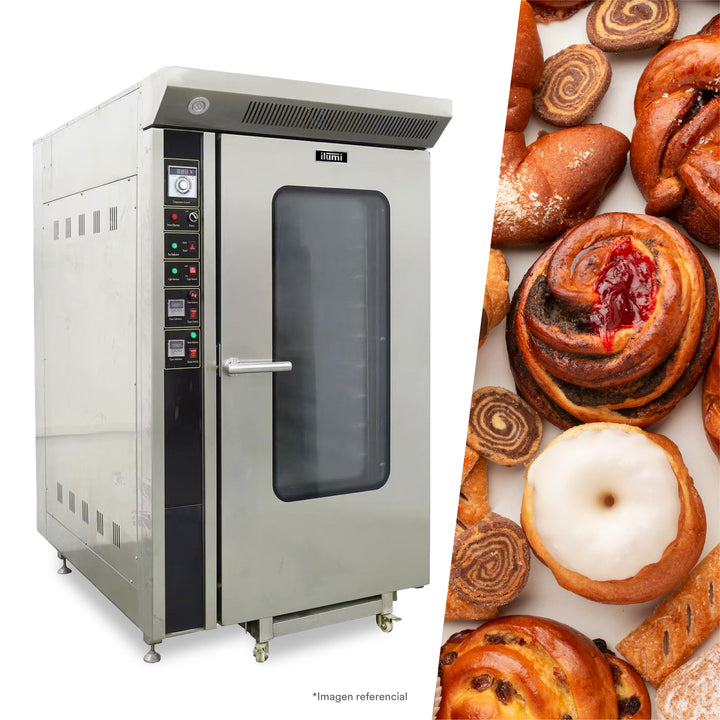 Horno convector a gas con carro trolley