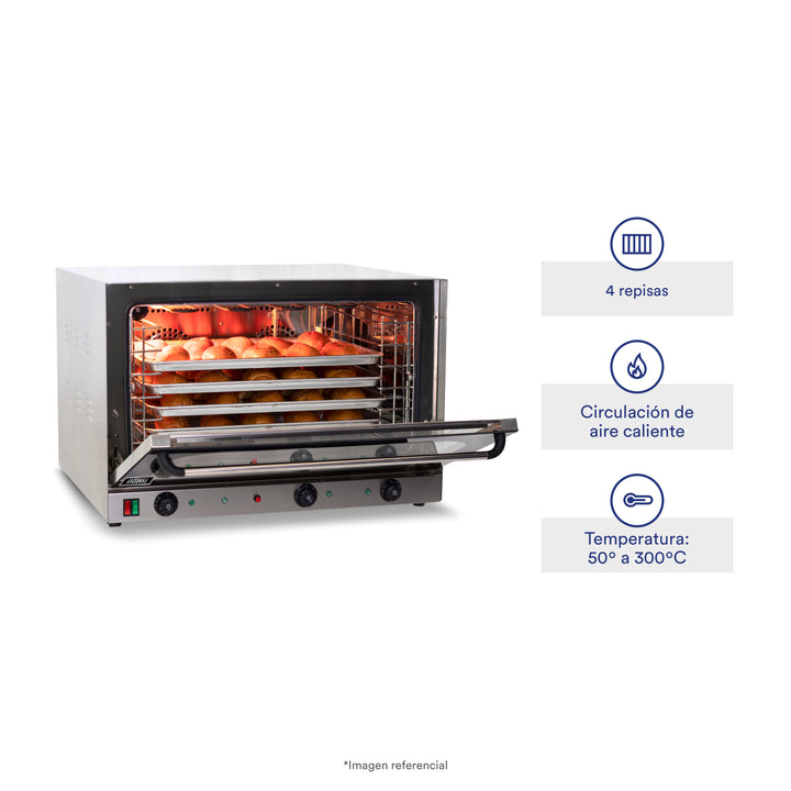 Horno industrial convector eléctrico de sobremesa