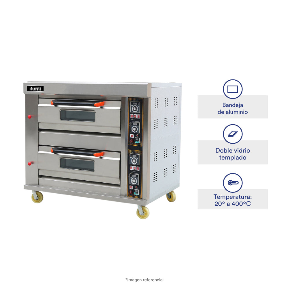 Horno a gas multiusos de 2 compartimientos