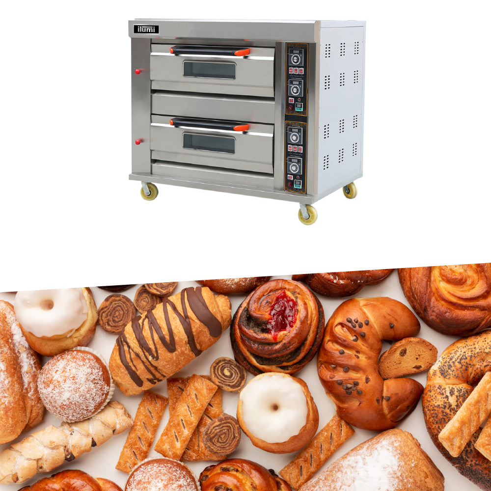 Horno a gas multiusos de 2 compartimientos