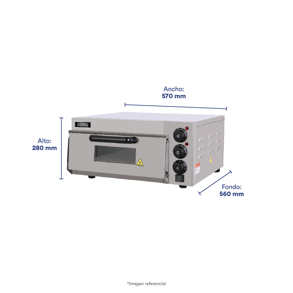 Horno pizzero eléctrico con 1 compartimiento