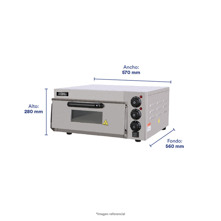Horno pizzero eléctrico con 1 compartimiento