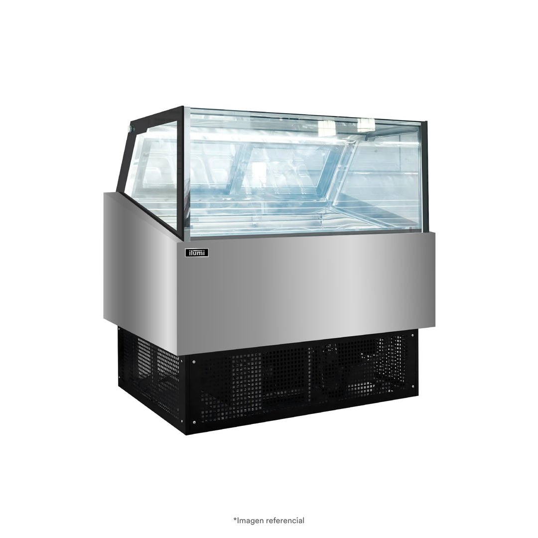 Heladero Congelador Heladero Premium con 12 pozas y vtrina recta – Fricanox