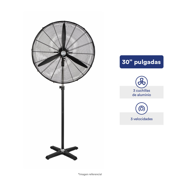 Ventilador industrial 2 en 1 pedestal y pared