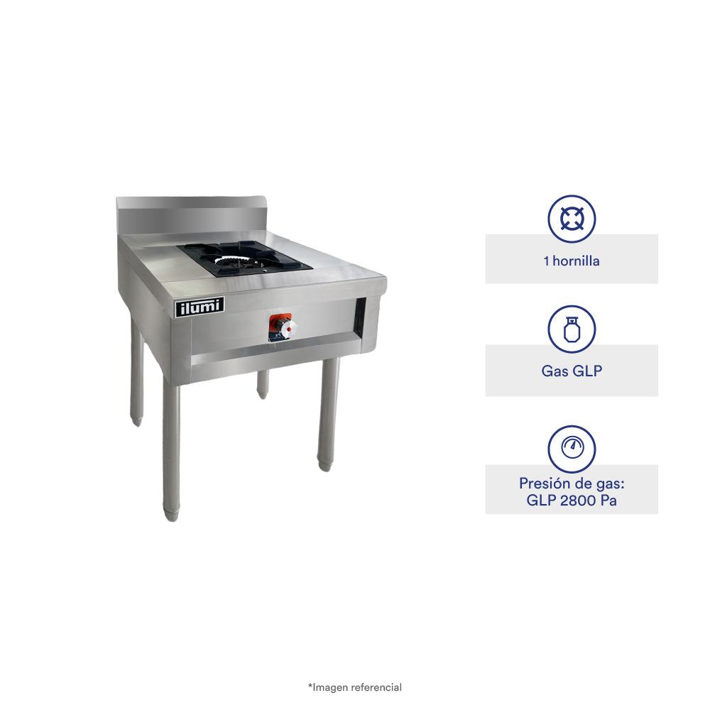 Cocina industrial con 1 hornilla