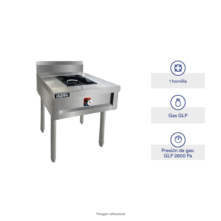 Cocina industrial con 1 hornilla