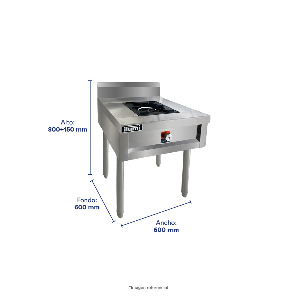 Cocina industrial con 1 hornilla