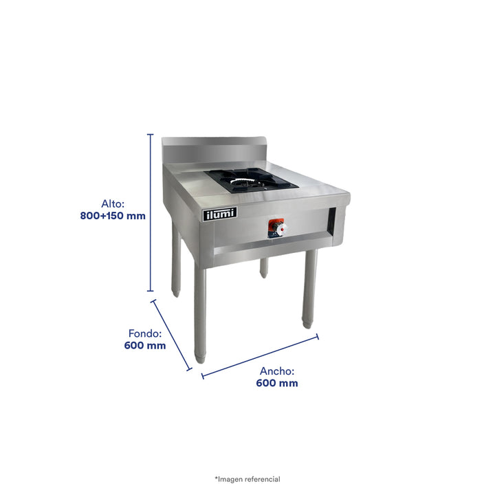 Cocina industrial con 1 hornilla