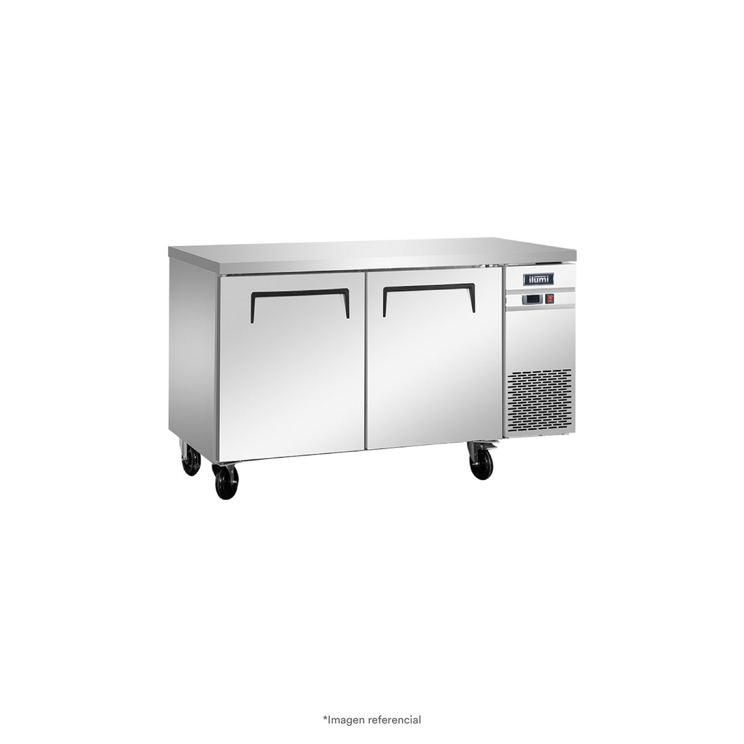 Mesa congeladora de 280 litros con 2 puertas sólidas