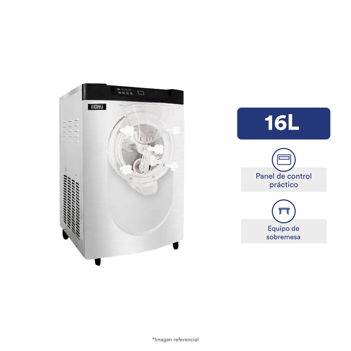 Máquina de helado artesanal de hasta 16 litros por hora