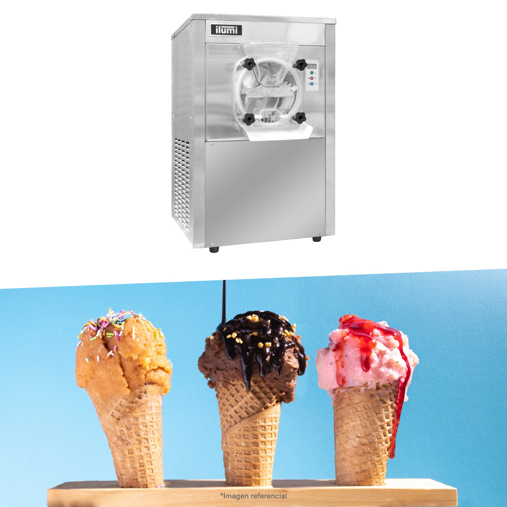 Máquina de helado artesanal de sobremesa de hasta 20 litros por hora