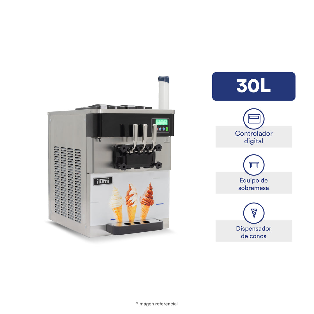 Máquina de helado soft de sobremesa de 30 Lts/h