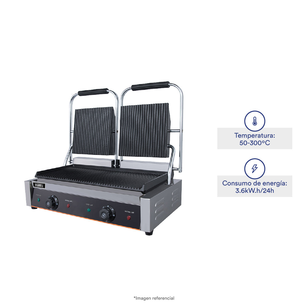 Panini Grill de 2 discos
