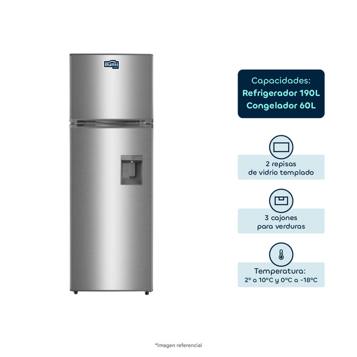 Refrigeradora No Frost 250 litros