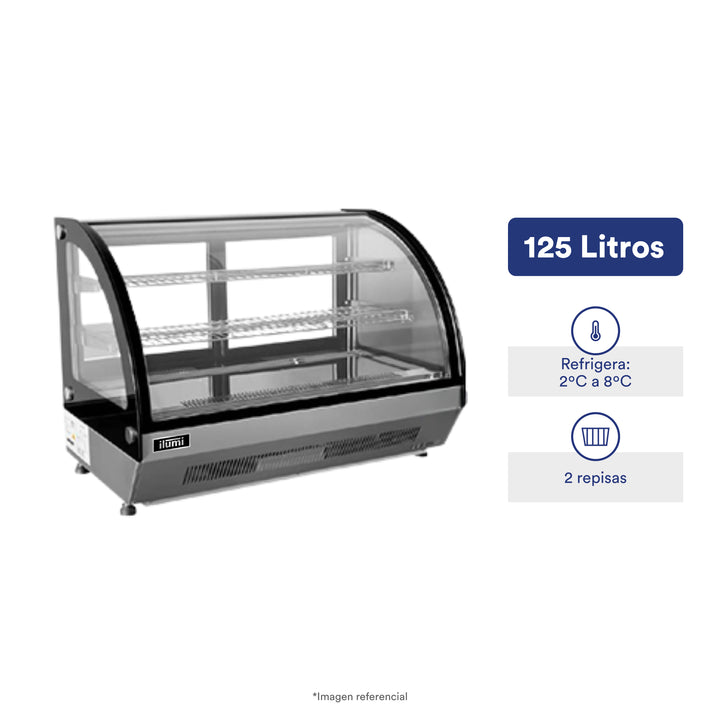 Vitrina refrigerada de sobremesa de 125 lts