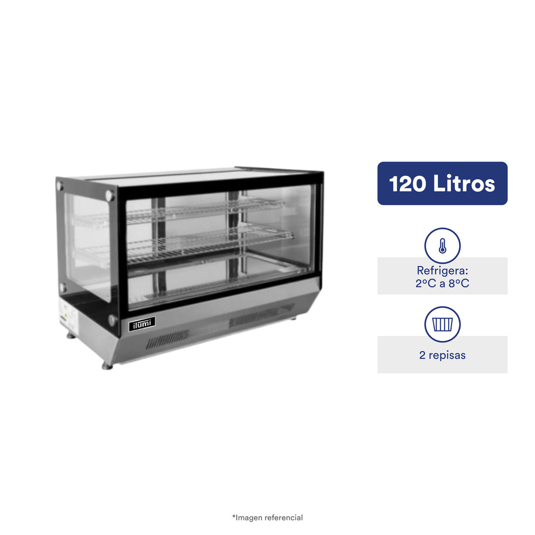 Vitrinas Refrigeradas de sobremesa de 120 lts