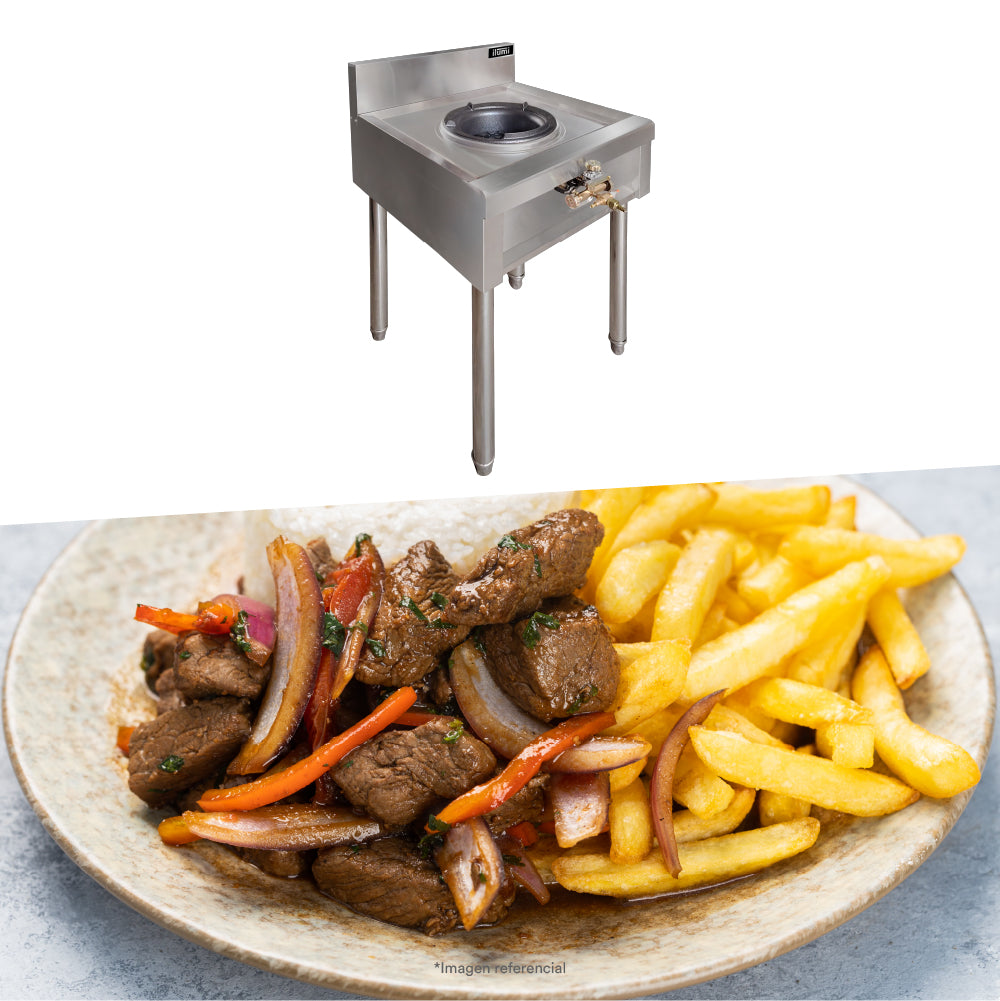 Cocina industrial wok con 1 hornilla