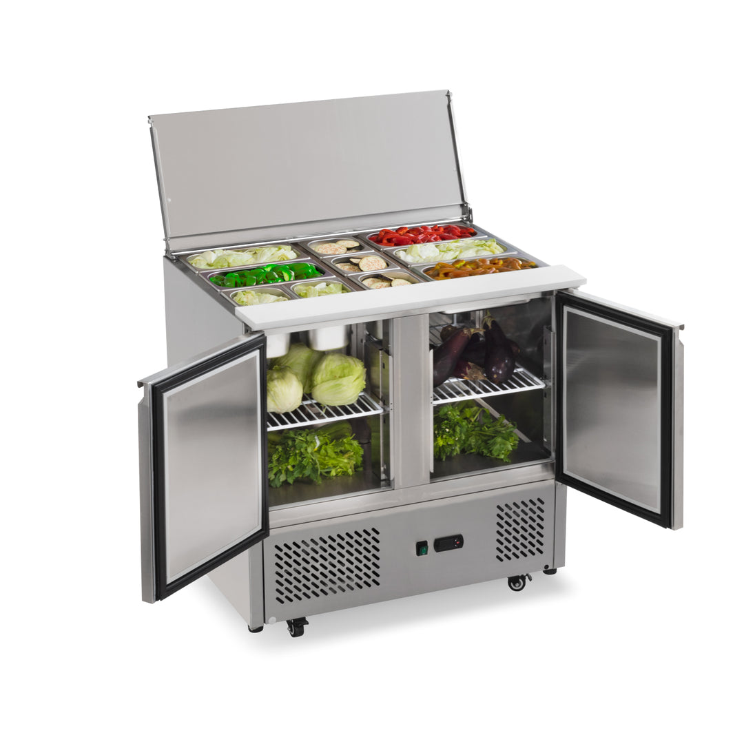 Mesa ensaladera de 2 puertas